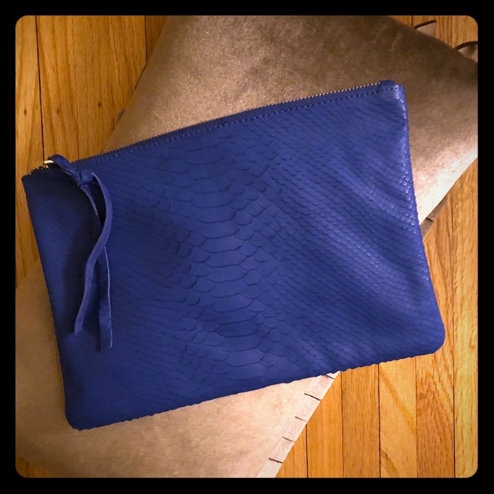 NWOT - POSSE Snakeskin Clutch